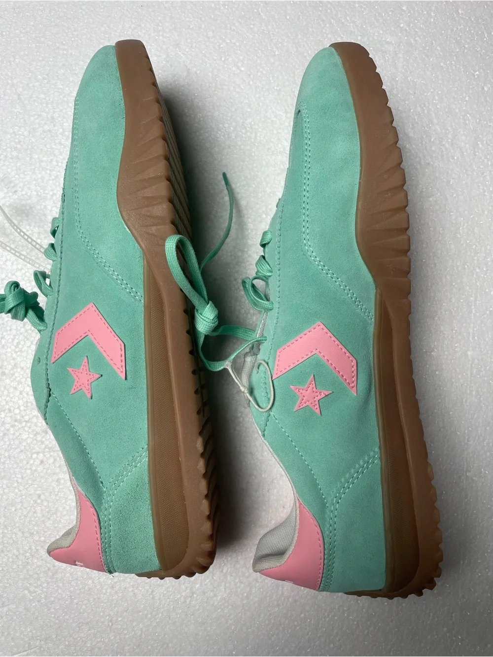 Converse Mint Green and Pink Low-Top Sneakers - Picture 8 of 9